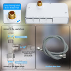 Hibbent Bidet Attachment for Toilet, Non-Electric Dual Nozzle for Frontal & Rear Wash, Adjustable Water Pressure Control, Fresh Water Bidet Toilet Seat, Self Cleaning Water Sprayer, White