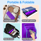 Opertam Inflatable Wedge Pillow for Traveling, Lightweight Wedge Pillow for Acid Reflux Relief, Portable Pillow Wedges for Sleeping, Blow Up Travel Pillow for Camping, Back Lumbar Support