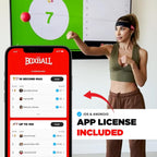 Boxbollen® Boxing Reflex Ball - Celebrity-Endorsed Home Workout Game - App-Connected Punch Counter - Hand Eye Coordination Training Ball - Christmas Gift for Boxers, All Ages - Stocking Stuffer - Red