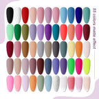 JODSONE Gel Nail Polish Kit 60 PCS with U V Light Soak off Base Top Coat 55 Shine Colors Gel Nail Kit Bright and Dark Brown Wine Red Series Manicure Set for Women and Girls