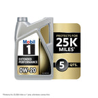 Mobil 1 Extended Performance Full Synthetic Motor Oil 0W-20, 5 Quart