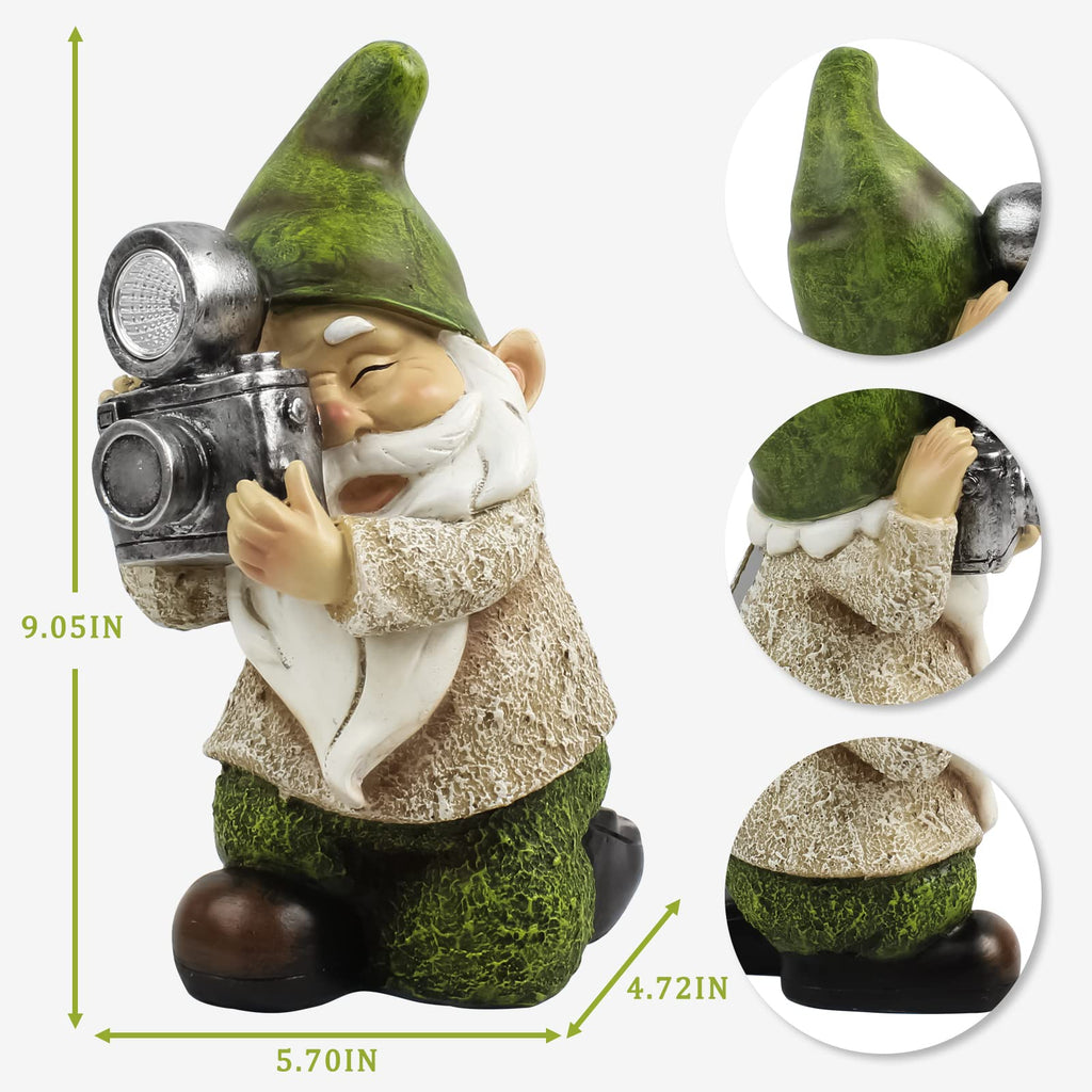 EPTUEGA Garden Gnomes Decorations for Yard - Garden Gnome Solar Statue Funny Outdoor Decor for Yard,Patio,Lawn,Unique Housewarming Gifts