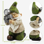 EPTUEGA Garden Gnomes Decorations for Yard - Garden Gnome Solar Statue Funny Outdoor Decor for Yard,Patio,Lawn,Unique Housewarming Gifts