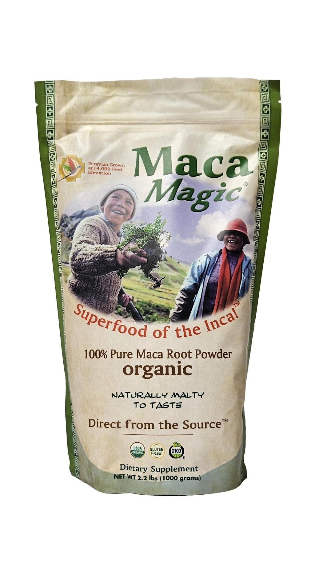 Maca Magic: 100% Organic Raw Powder (2.2 lbs) - Peruvian Premium Grade Superfood - Certified Organic - Vegan - Gluten Free- Perfect for Breakfast, Smoothies, Baking & Ice Cream