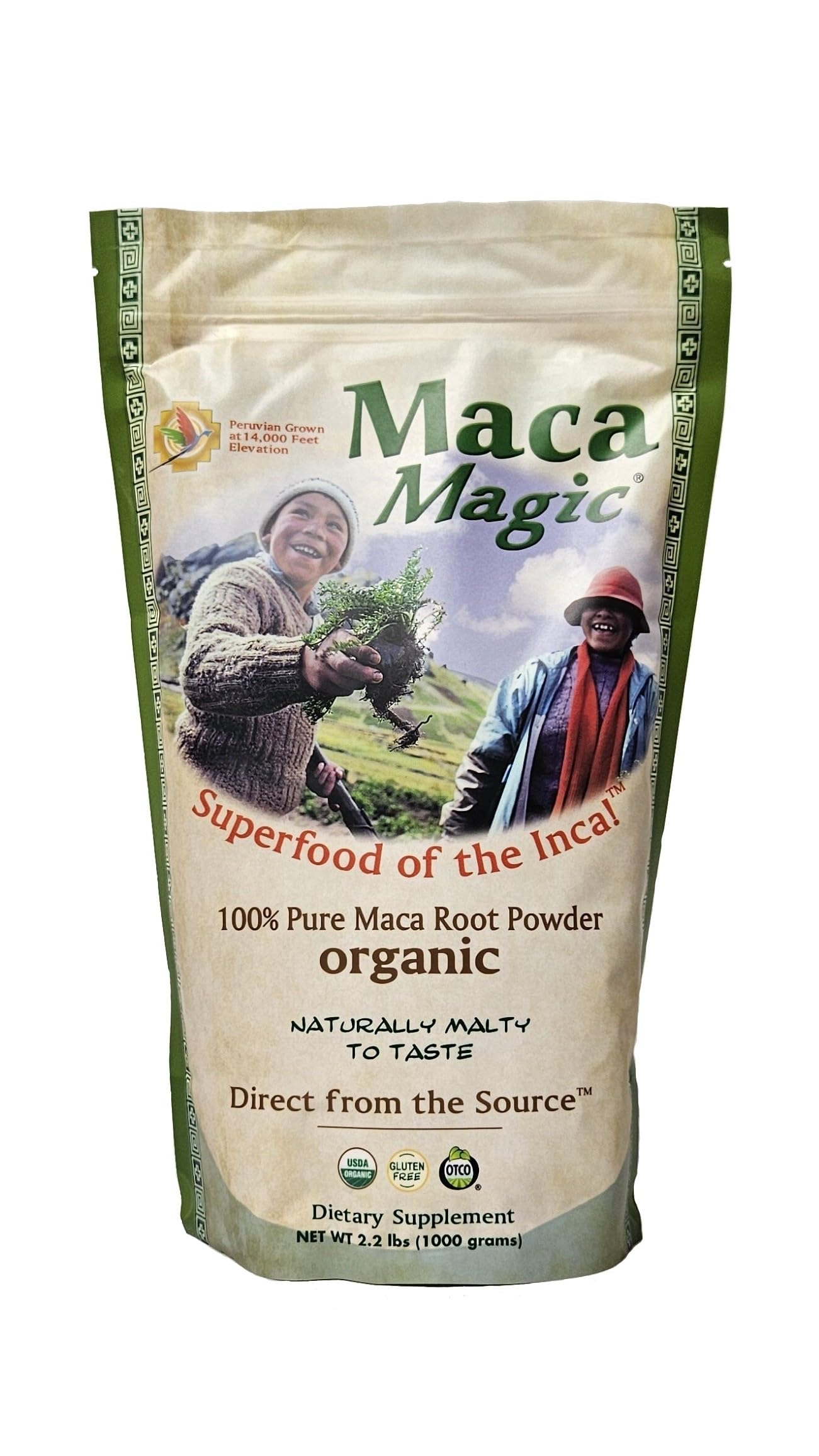 Maca Magic: 100% Organic Raw Powder (2.2 lbs) - Peruvian Premium Grade Superfood - Certified Organic - Vegan - Gluten Free- Perfect for Breakfast, Smoothies, Baking & Ice Cream