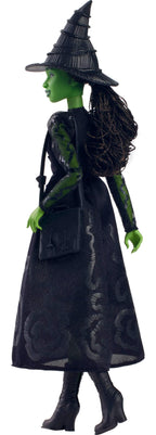 Mattel Universal Wicked Elphaba Fashion Doll & Accessories with Green Skin, Braided Black Hair, Posability & Removable Ballroom Look