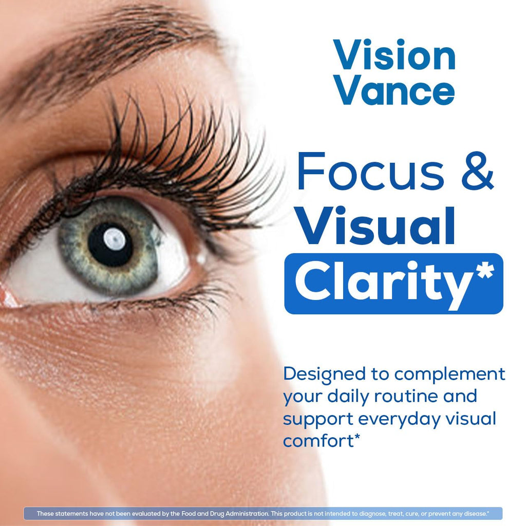 VisionVance Capsules - Official VisionVance Pills Advanced Premium Formula Support Maximum Strength, All Natural Ingredients Vitamins for Overall Health & Wellness, 60 Capsules for 1 Month