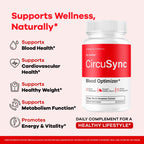 Circusync Capsules - Official Circu Sync Advanced Blood Health Support Supplement Pills - Maximum Strength, Natural Vitamins Formula for Overall Health & Wellness, 60 Capsules for 1 Month