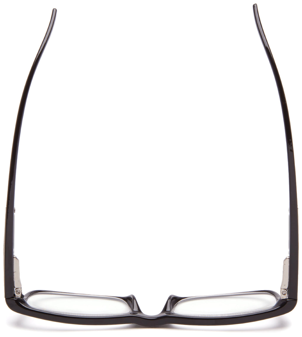 Foster Grant Men's Brandon Rectangular Reading Glasses, Shiny Black/Transparent, 50 Mm US