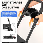 Pet Stroller Cat Dog Stroller Travel Folding Pet Carriers（Black）