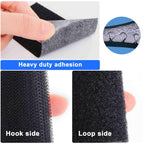 Hook and Loop Tape 1in x 20ft, Slef Adhesive Interlocking Strip, Mounting Tape Heavy Duty Adhesion, Picture Hanging Strips