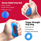 FitBeast Grip Strengthener Forearm Strengthener Hand Grips Strengthener Kit - 5 Pack Adjustable Resistance (Light Blue)