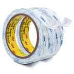 3M Double Sided Tape 1"×32.8Ft 2 Pack 9448A Double Coated Tissue Tape Adhesive Sticky Tape Translucent Removable for Foam Art Craft Nameplate Bonding
