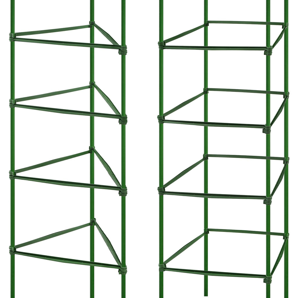 Coloch 100 Pcs Plant Stake Arms for Tomato Cage, 11.8” Expandable Plant Supports Trellis Connector with 2 Buckles for 11mm Diameter Plant Stake, for Climbing Plants, Tomato, Vegetable, Indoor&Outdoor