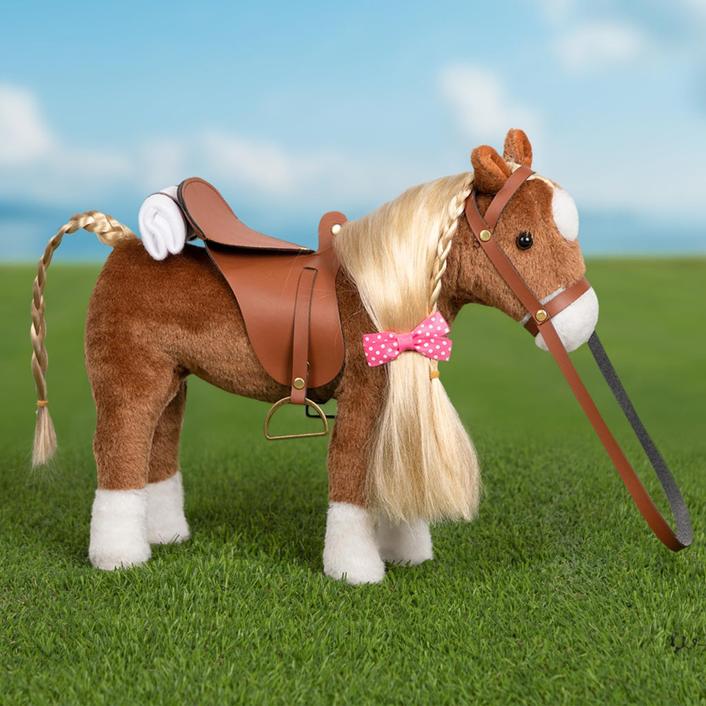 HollyHOME Horse Stuffed Animal，Horse Toys for Girls, Brown Pony, 11"