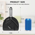 NACENA Mini Broom and Dustpan Set, Small Dust Pan and Brush Set, Green