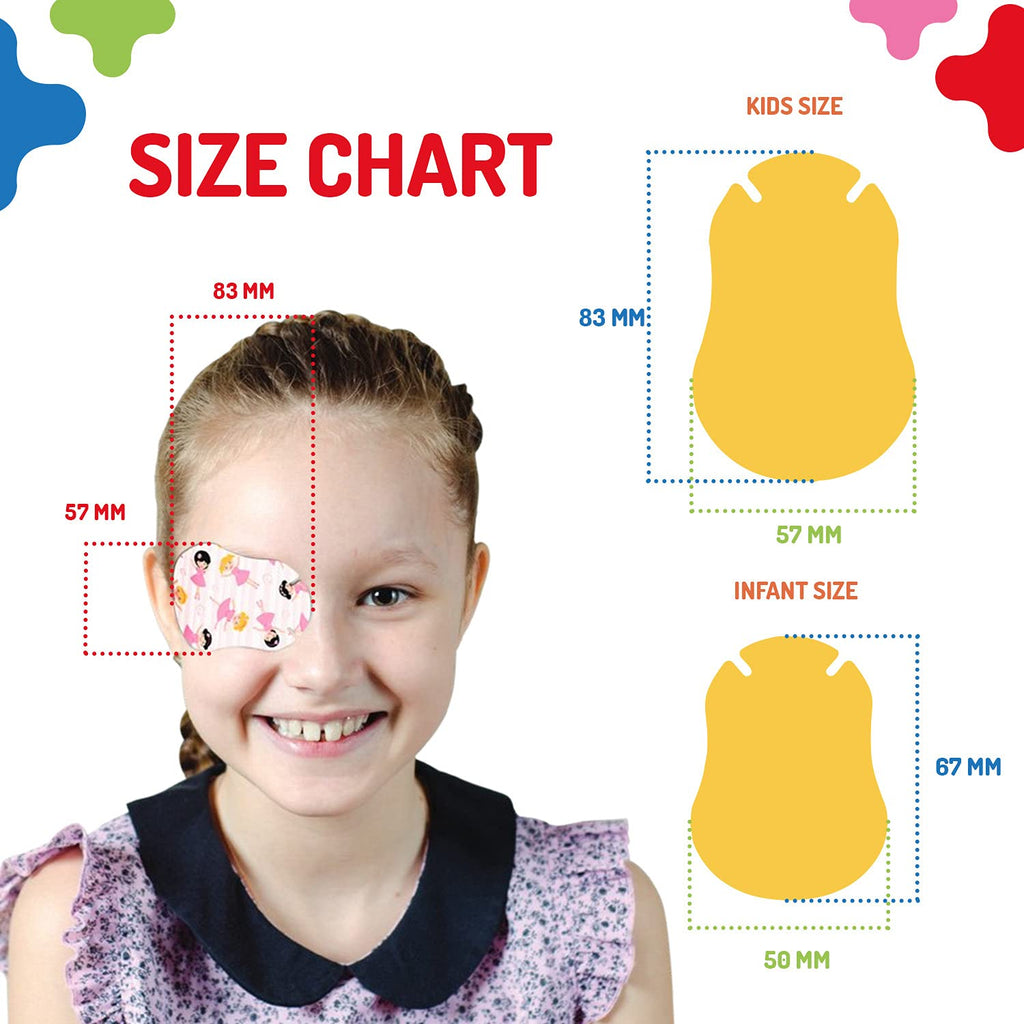 Opthopatch Eye Patches for Kids - Extra Sensitive Adhesive - Girls' Design [Series II] - 70 Count + 2 Reward Charts