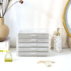 ProCase Earring Holder Organizer Jewelry Box with 5 Drawers, Grey