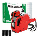 NATURALABEL 1-Line 8-Digit Price Gun Kit - with 10,000 Blank White Labels, 3 Ink Rollers (1 Pre-loaded), Instruction Manual, for Yard, Garage, Moving Sales & Flea Markets, Church Events (Model NT5500)