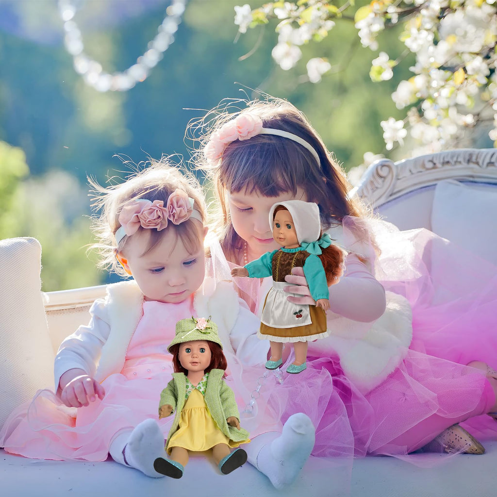 WONDOLL 18 inch Doll Clothes Accessories - 6Pcs Different Fairytale Costume Dress