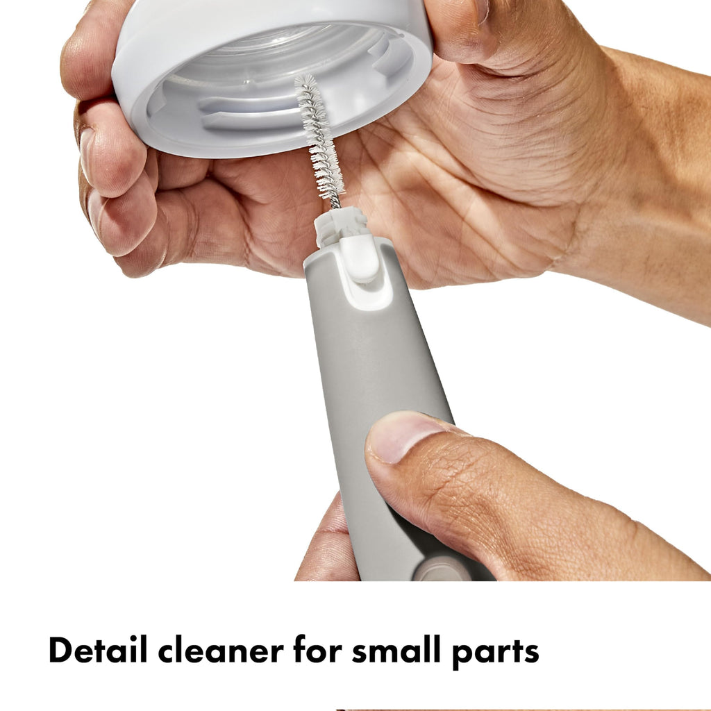 OXO Tot Baby Bottle Brush with Nipple Cleaner and Stand, Gray 2-Pack