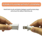 6FT 2 Prong White Slender Short Extension Cord, 18AWG NISPT-2 10A 125V Polarized Plug - Indoor Small Single Power Cord Wire for Christmas Lights, Behind TV/Couch, Home Office Use (2 Pack)