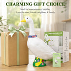 Hofriyo 23 Inch Large Porch Goose Statue - PE Plastic Outdoor Goose Decor for Lawn, Yard, & Garden Decoration, Unique Housewarming Birthday Graduation Gifts for Women Mom Grandma