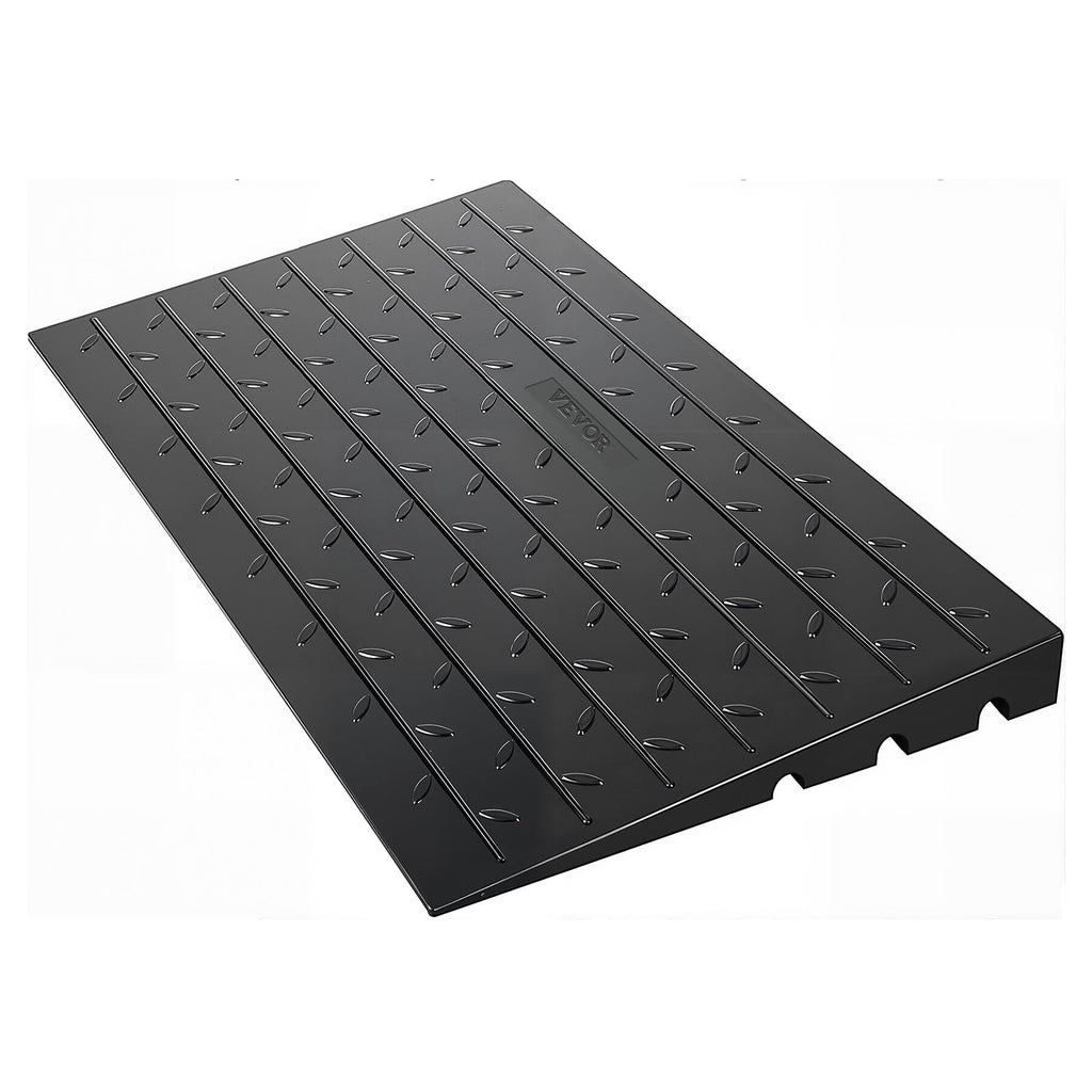 VEVOR 2.5" Rise Rubber Threshold Ramp, 3 Channels Cord Cover Door Ramp, No-Slip Surface, 2200 Lbs Load Capacity Rubber Ramp for for Home Doorways Driveways Curb Home Steps, 41.8" L x 24" W x 2.5" H