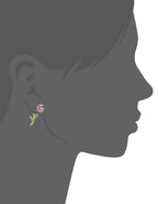 Betsey Johnson Flower Front Back Earrings-Jackets