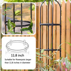 Garden Trellis for Climbing Plants Outdoor, Metal Plant Trellis with PE Coated, Rustproof Plant Support for Flowers Vegetable Vine, Tomato cage for Potted Plants Indoor Outdoor,Lightweight - 2 Pack
