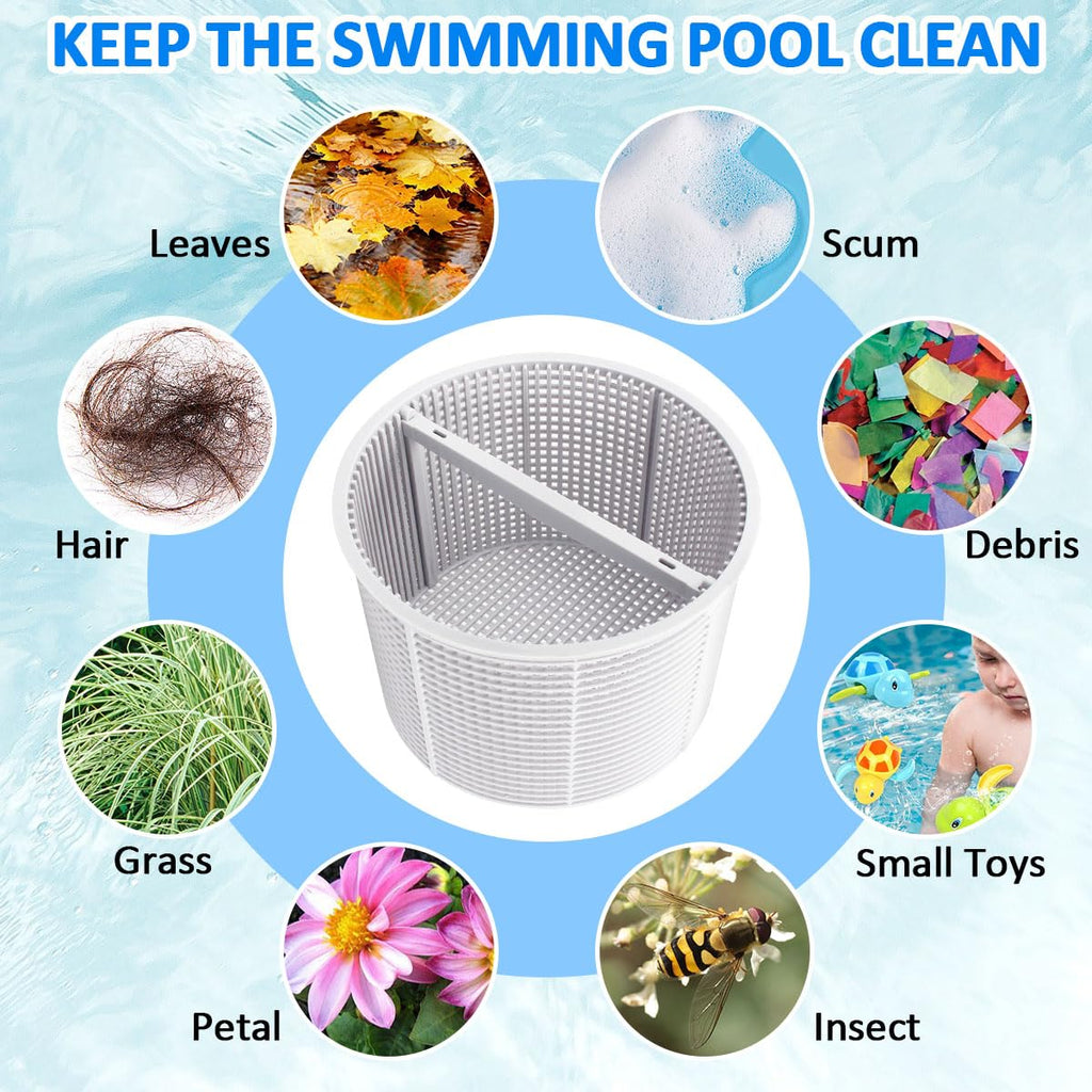 NOOTO B-152 Replacement Basket for Hayward Swimming Pool Skimmer Basket SPX1082CA 1082CA 7" B152 - White