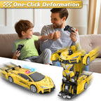 LNNKINE Remote Control Car for boy Transforming Toy 360° Rotating Christmas