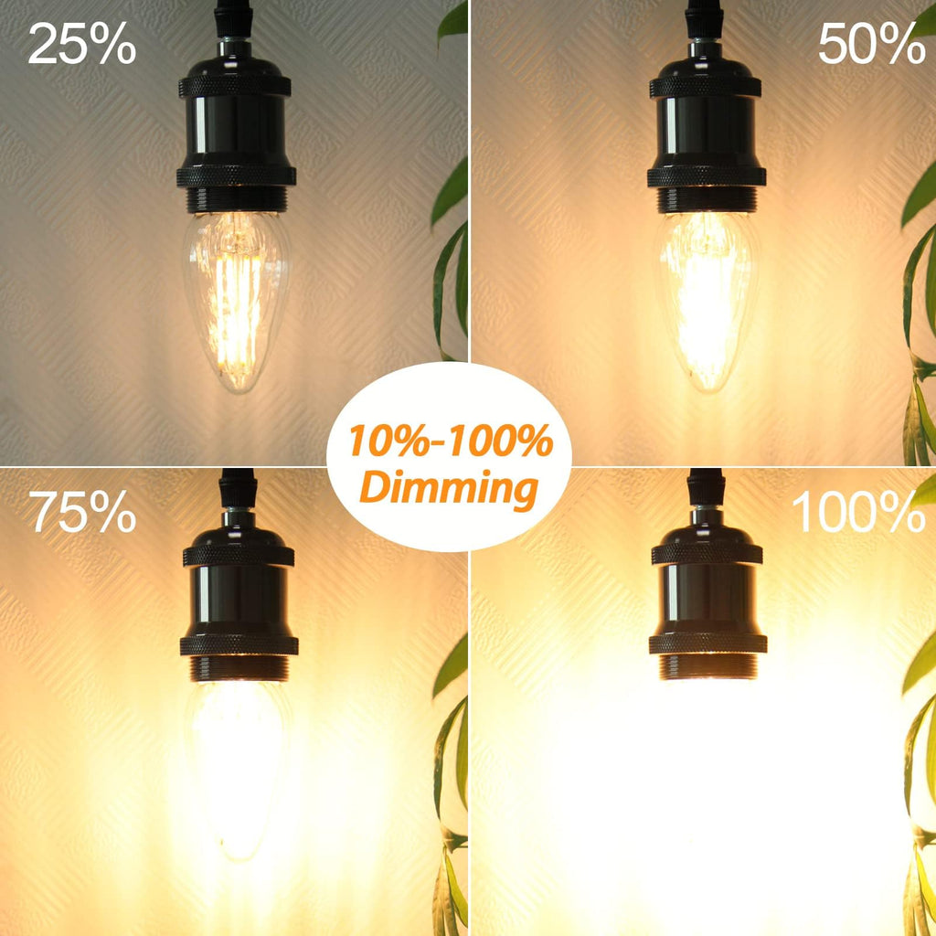 BRIMAX F15 8W Led Porch Light Bulb Outdoor,E26 Medium Base LED Post Bulb 75W-80W Equivalent,Dimmable 2700K Warm White with Wrinkle Glass,for Ceiling Fan and Lantern Lamp,4 Pack