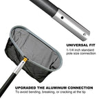 Fzkaly Carbon Fiber Pool Pole, Professional 15 FT Telescoping Swimming Pool Cleaning Pole 4.6 to 15 FT, Ultra-Lightweight 4-Section Adjustable Skimmer Pole for Nets, Brushes, Vacuums – Rustproof