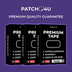 PATCH4U Premium Tape (30 Pack) - Pain Free Removal, Hypoallergenic, Latex Free & Gentle On Skin - Packaging May Vary - Skin Friendly Adhesive Cotton Tape