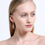20 Paris Assorted Dangle Earrings Set for Women, Fashion-Celtic Gold Bar Earrings for Teens Girls Cute Filigree Earrings