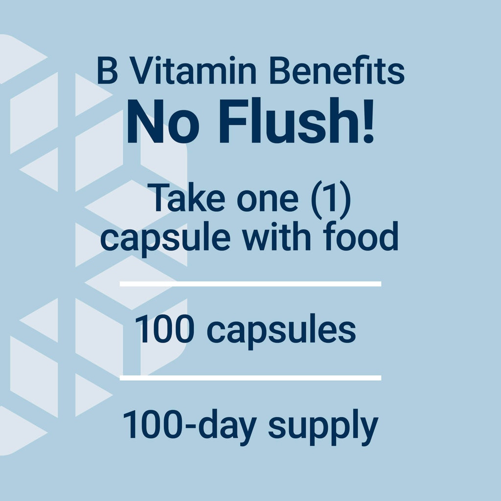 Life Extension No Flush Niacin,B3 for Heart Health,Cholesterol & Energy Support,Non-GMO,Gluten-Free,100 Capsules,(Pack of 2)
