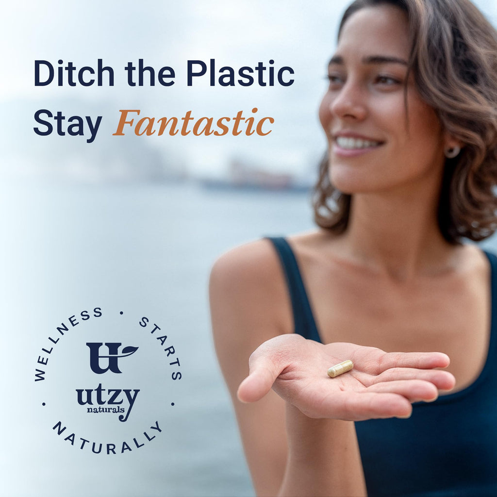 Utzy Naturals Microplastic Daily Detox | Supports Natural Detox Pathways | 60 Capsules