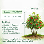 Jevrench 2-Pack 4 x 6 ft Garden Netting Bags with Zipper and Drawstring