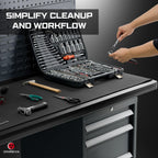 ONREVA Workbench Mat 22X48 Inches, EVA Rubber Work Mat, Protect Your Work Bench Top, Heavy Duty Pad for Tool Box Top, Table, Tool Station, Rolling Cabinet Cart Cover Liner Matt, 48"X22" 5mm Thick