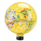 VCUTEKA Gazing Ball, Glass Gazing Balls Garden Globe Decor 10" Yellow