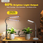 Sonamindary Grow Lights for Indoor Plants, Full Spectrum, Dual Head Tripod