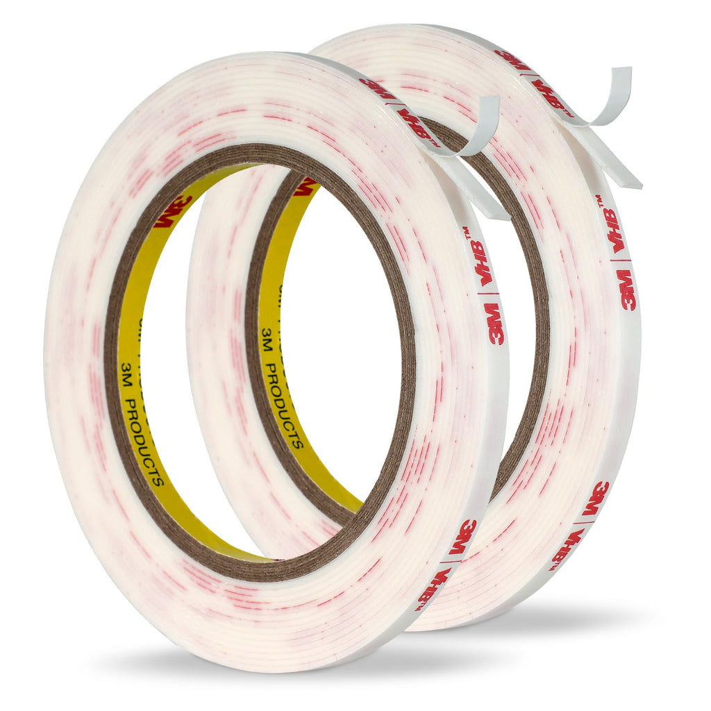 3M Double Sided Mounting Tape 1/4''x15.4Ft 2 Pack, White 4950 Heavy Duty