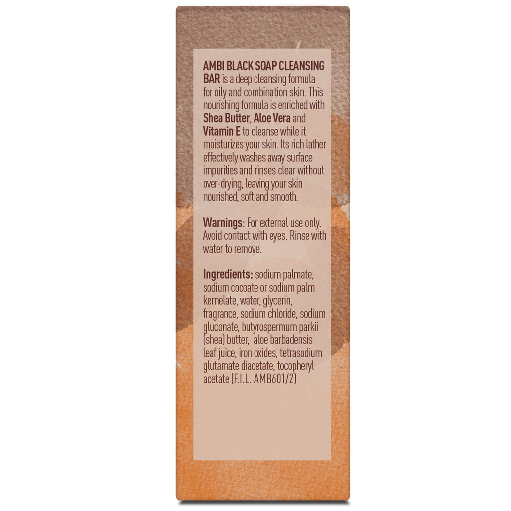 Ambi Skincare Black Soap with Shea Butter, 3.5 Oz (Pack of 6)