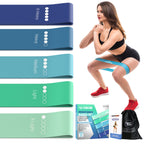 TechStone Resistance Bands Set for Men and Women, Pack of 5 Different Levels Elastic Band for Home Gym Long Exercise Workout ��� Great Fitness Equipment for Training, Yoga ��� Free Carrying Bag (Blue)