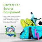 Clear Gear - Disinfectant, Cleaner, and Deodorizer for Sports Equipment, Gyms, and Fitness Centers - EPA-Registered, Hospital Grade, Made in USA - 1 Gallon Bottle