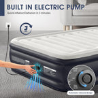 Air Mattress Full with Built in Pump,18''Raised Blow Up Mattress 2 Mins Self-Inflation/Deflation,Upgraded Thicker Inflatable Mattress，Air Bed with Storage Bag for Guests,Home，Camping，660 lbs Max
