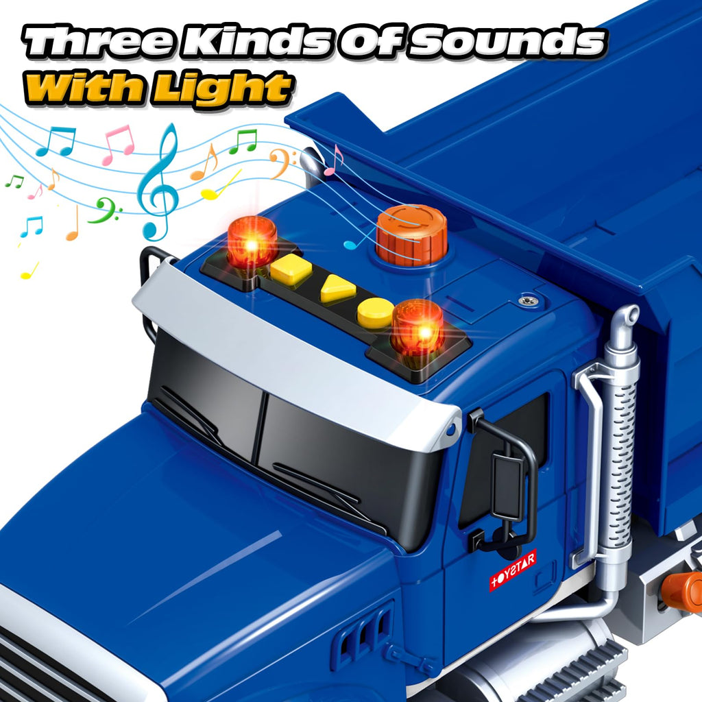 Large Dump Truck Toy for 3 4 5 Year Old Boy, Truck Toy with Sound and Light