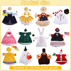 12 Set Porch Goose Outfits, Porch Goose Holiday Outfit, Spring Valentine's Day St. Patrick Easter Raincoat Summer 4th of July Halloween Fall Thanksgiving Snowman Christmas 23" Lawn Goose Clothes