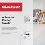 Kwikset Henley Entry Door Handle with Lock and Key, Secure Keyed Reversible Lever Exterior, For Front Entrance and Bedrooms, Satin Nickel, Pick Resistant Smartkey Rekey Security and Microban